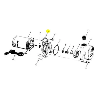 AMT Pump Repair Part 2218-004-01, ADAPTER & CAS CVR XAL MACH (W/FEET & HANDLE) 4292-96 Pumps.
