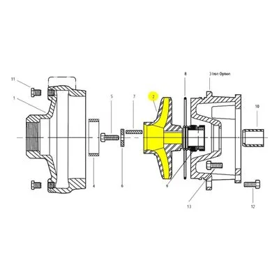 Goulds Pumps Repair Part 2K340 IMPELLER-7 5/8 INCH 3656S