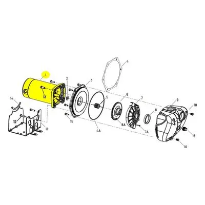 Sta-Rite AP100EL Replacement Above Ground Motors, SQUARE FLANGE (3-Phase)