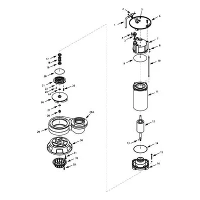 AMT Pump Repair Part 5761-351-00, CAPACITOR 30UF 350VAC. 5763-95B & 5765-95B Shredder Pumps Models.