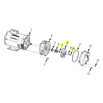 AMT 368A-015-98 Pump Repair Part - IMP XSS 0.33HPTEFC 3PH SUBGRP (6).