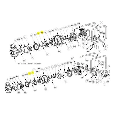 AMT Pump Repair Part 2MPX-158-95, DIFFUSER XCI 9HP 2ND STG SUBGRP/ KIT. IPT Models: 2MP9AR, 2MP9HR & 2MP9ZR.