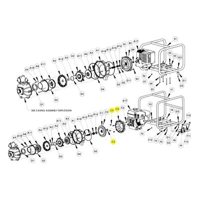 AMT Pump Repair Part 2MPX-031-96, ADAPTER XA 9/13HP SERIES SUBGRP/KIT. IPT Models 2MP9AR, 2MP9HR & 2MP13AR.