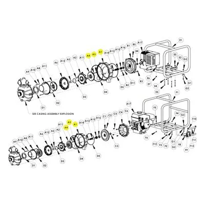 2MP5-030-96 AMT Pump Repair Part, BRACKET XA FOR 5/6HP ENGINE DRIVEN PUMP SUBGRP/KIT. IPT Models 2MP5AR & 2MP5HR.