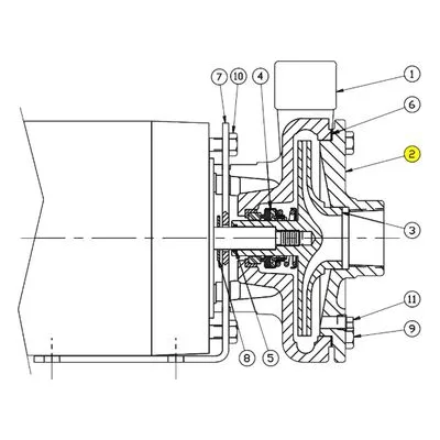 AMPCO Sanitary Pump Repair Part BC8301671, COVER KC2 1-1/4 X 1 BZ