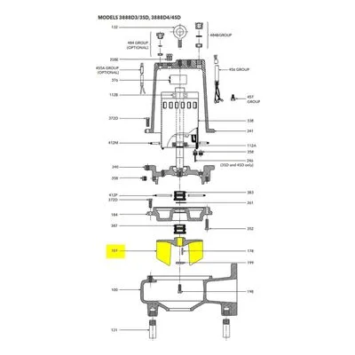 Goulds Part / Accessory 2K513 IMP. 5.62"DIA. 3888D4M/4SD BRONZE Manufactured by Xylem.