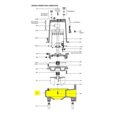 Goulds Pumps Repair Part 1K219 CASING - 3888DX
