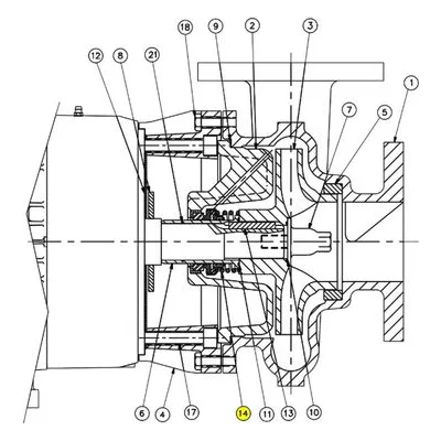AMPCO Sanitary Pump Repair Part GS8105530-316SS, KIT 1-5/8 ZCH2 T21 CE/CA/BU ** 316SS METALLICS**
