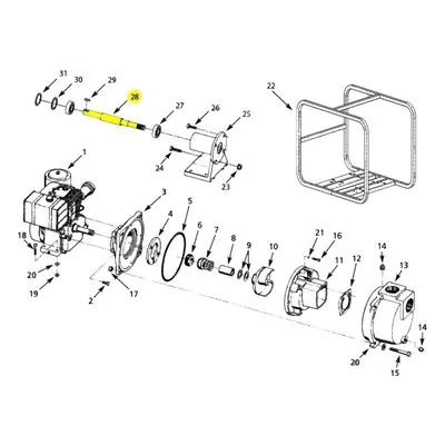 AMT Pump Repair Part 1695-001-00, SHAFT 1018STEEL (1-PIECE) 316F-99  Self Priming Pumps.
