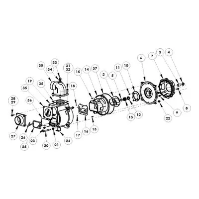 AMT Pump End Kit 3993-KZ 3993-Z6 4" Trash Pump