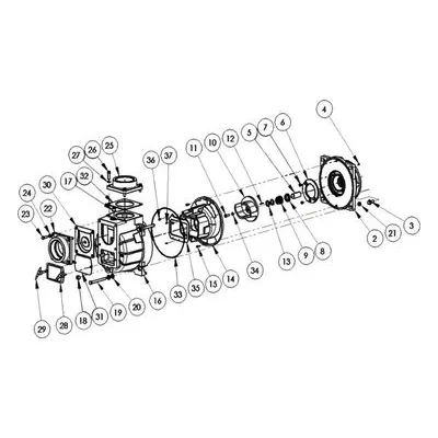 AMT 394K-K5 Pump End Kit 394K-95 Sewage Trash Pumps Repair Parts