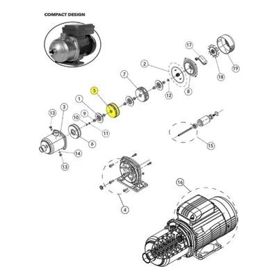 Goulds Pumps 3L99 Repair Parts / Accessory - DIFFUSER WITH SLOTS 5HM A316. Manufactured by Xylem.