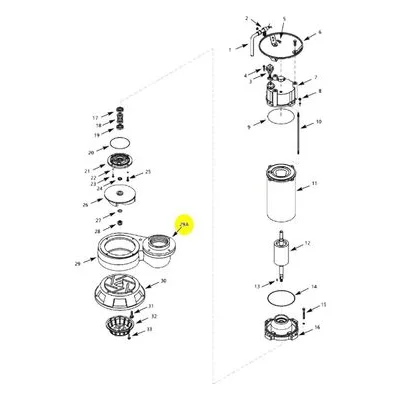 AMT Pump Repair Part 5765-070-95, 4" NPT FLANGE & GASKET KIT. Submersible Shredder Pumps Models: 5765-95, 5766-95, 5767-95, 576D-95,   & 576E-95.