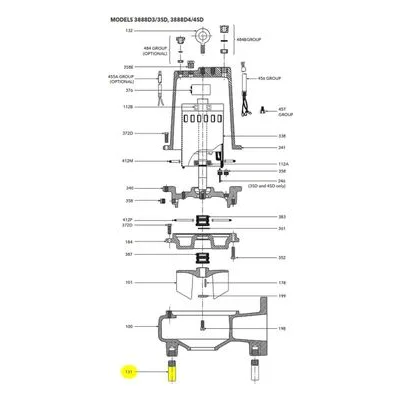 Goulds Pumps Repair Part 4K42 PUMP FOOT-3883,3888
