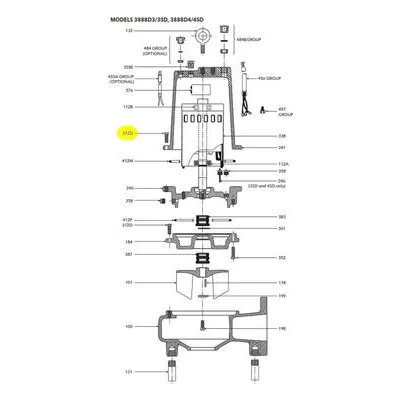 Goulds Pumps Repair Part 13K186 HEX CAP SCREW-3885,86