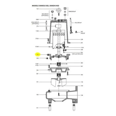 Goulds Pumps Repair Part 1K176 BEARING HOUSING - 3888