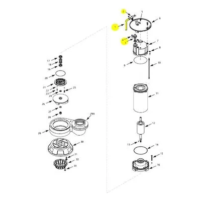 AMT Pump Repair Part 5766-350-90, CORD KIT. 4" Shredder Pumps 5765-95, 5766-95 & 576D-95.
