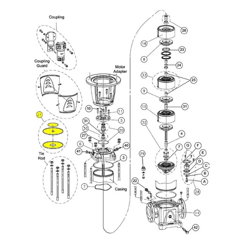 Goulds Pumps Repair Part 5K374 O-RING KIT, EPDM 33SV