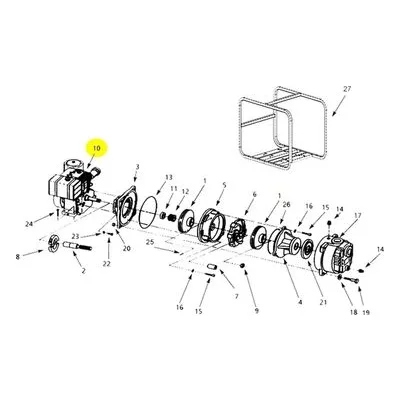 1639-016-00 AMT Pumps Repair Part HONDA GX690RHTXA2 ENGINE 1.125" KYD SHFT. A Gorman-Rupp Company.