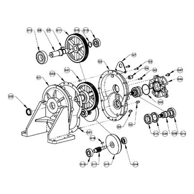 AMT Pumps 3360-403-90 GEAR BOX ASSEMBLED KIT-2" ELECTRIC MOTOR DRIVEN