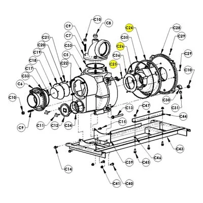 AMT Pump Repair Part 5585-150-95, VOLUTE SUBGROUP. 5585-H6 / 5587-D6 / 5586-H6 / 5588-D6 / 5587-Y6 6" Trash Pumps.