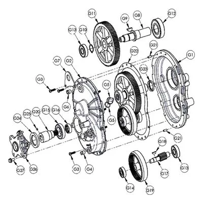 AMT Pumps 3380-091-96 Assembled Gearbox for Electric Models, Pump Spare Repair Parts.