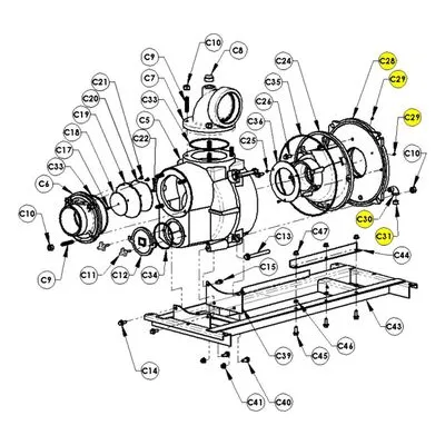 AMT Pump Repair Part 5585-030-96, ADAPTER XA SUBGROUP. 5585-H6, 5587-D6, 5586-H6, 5588-D6 and 5587-Y6 6" Trash Pumps.