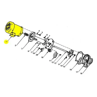 AMT Pump Repair Part 1626-075-00, 3.00HP 1PH 230VAC TEFC 56C COOLANT MOTOR. Sprayer Washer Pumps 4445-95.