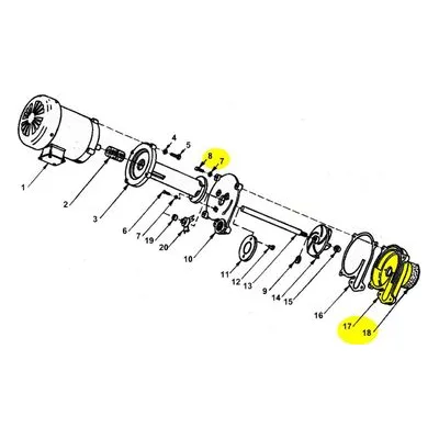 AMT Pump Repair Part 4445-001-95, VOLUTE W/ SCREEN XCI SUBGROUPING. Sprayer Washer Pumps 4445-95 & 4446-95 models.