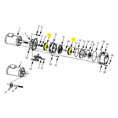 AMT Pump Repair Part 4785-011-98, IMPELLER XSS 3HP SUBGRP. 4782-95 & 4786-95 Sprinkler Booster Pumps.