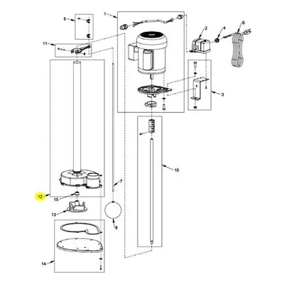 AMT Pump Repair Part 4021-150-98, VOLUTE BASE XSS 2IN TOP SUC SUBGRP 4021-98 Sump Pumps.