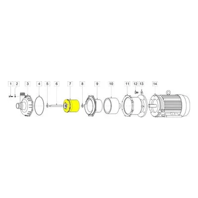 March Pumps Number: 0157-0004-0500 Repair Part - Impeller (Encaps) 5.187 Dia (Carbon Bushing)