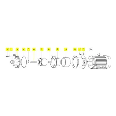 March Pumps Number: 0157-0096-0100 Repair Part - Pump Kit TE-8K-MD (Less Motor)