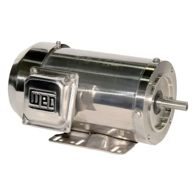 WEG Motors 00118ET3ESS143TC Shark Nema-T - 1HP 1800 3 60 230/460. Wash Down Duty Motor.
