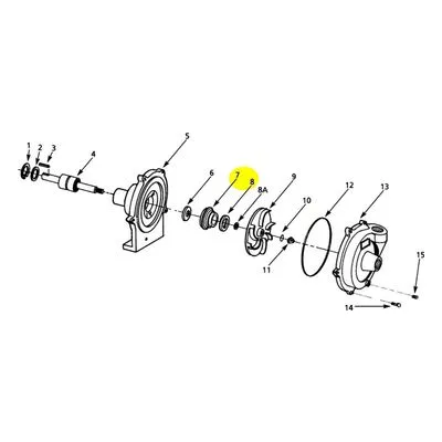 AMT Pedestal Pump Repair Part 1640-161-95, 0.63 SEAL SUBGRP VITON JC TYPE 6A