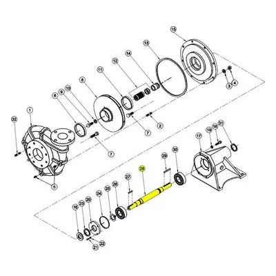 Barnes Pumps 052277 Repair Pump Part Number SHAFT, STL, 1.75" D, 17.06" L