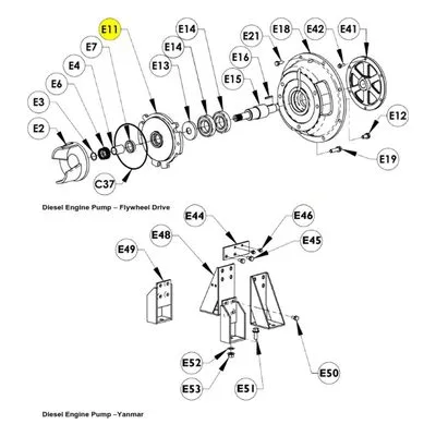 AMT Pump Repair Part 5585-031-95, SEAL PLATE KIT 6 inch Trash Pumps