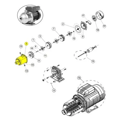 Goulds Pumps Repair Part 1L881 PUMP BODY 1 1-3HM 5STG