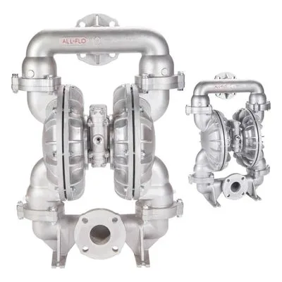 All-Flo A300-FA3-GG3N-B80 A Series A300 Bolted Metal 3" Air Operated Double-Diaphragm AODD Pump, Geolast Diaphragms.