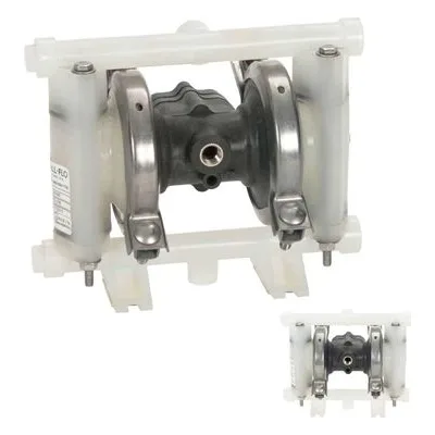 All-Flo C038-SQK-SSKE-S70 C Series C038 Clamped Plastic 3/8" Air Powered Diaphragm AODD Pump, Santoprene Diaphragms.