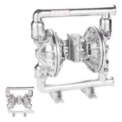All-Flo F150-T3E-4S3M-S70 F Series F150 Metal 1.5" FDA Air Powered Diaphragm AODD Pump, Santoprene (FDA) Diaphragms.