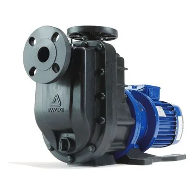 Iwaki America SMX-220CAEYU SMX Series Self-Priming Magnetic Drive Pump. 1" x 1" Flanged, GFR-PP.