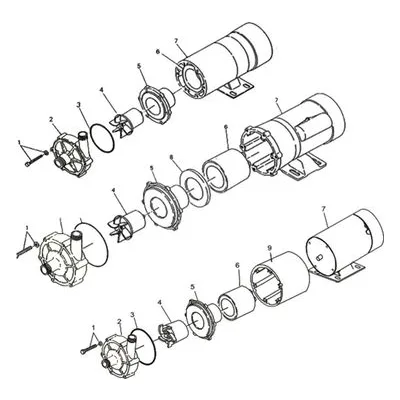 Iwaki America 54231 WMD/MD Series Chemical Pump Repair Parts, Screw, WMD-15R, 20RZ.