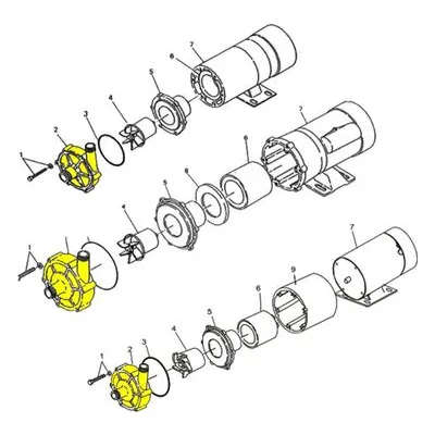 Iwaki America MD0027 WMD/MD Series Chemical Pump Repair Parts, Casing, Front, WMD/MD-20R, Hose, 2MD-15-CCW.