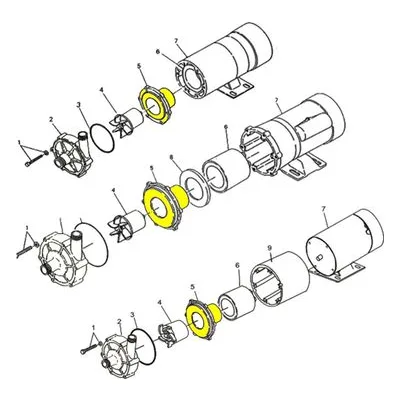 Iwaki America MD0038 WMD/MD Series Chemical Pump Repair Parts, Casing, Rear, WMD/MD-20R, 20RX, 2MD-15.