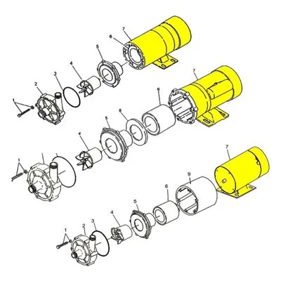 Iwaki America 1000057500 WMD/MD Series Chemical Pump Repair Parts, Motor, 100V, MD-20R, 20RX.