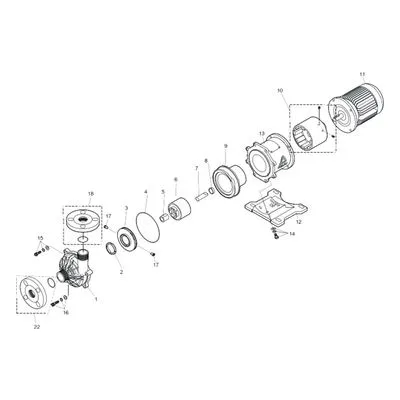 Iwaki America MXP9215-A MX/MX-F Series Chemical Pump Repair Parts, FLANGE KIT, MX-402/403.