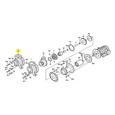 Iwaki America MDM0536 MDM Series Chemical Pump Repair Parts, Casing Unit with PFA liner, PKK, MDM-326.