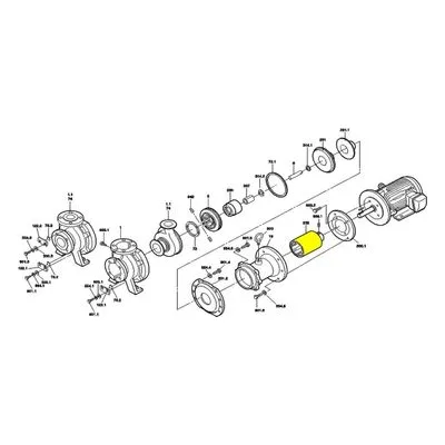 Iwaki America MDM0517 MDM Series Chemical Pump Repair Parts, Outer Magnet Assembly, 2 HP, MDM-1516.