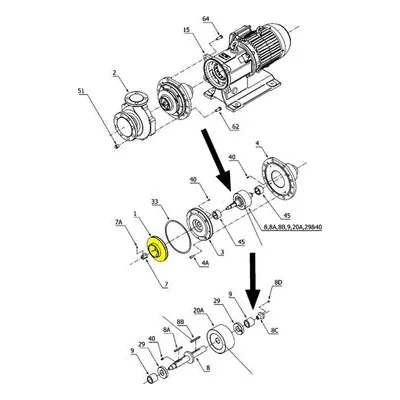 Iwaki America SW0285 Sanwa MP Series Chemical Pump Repair Parts, IMPELLER, MP4220.